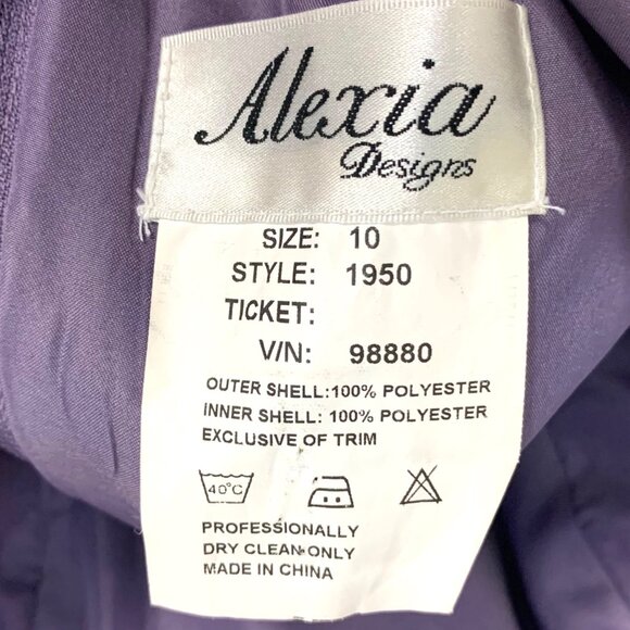 Alexia Designs 2-Piece Halter Satin 10 Mother Of Bride Groom Maxi Dress  Gown - Picture 8 of 8